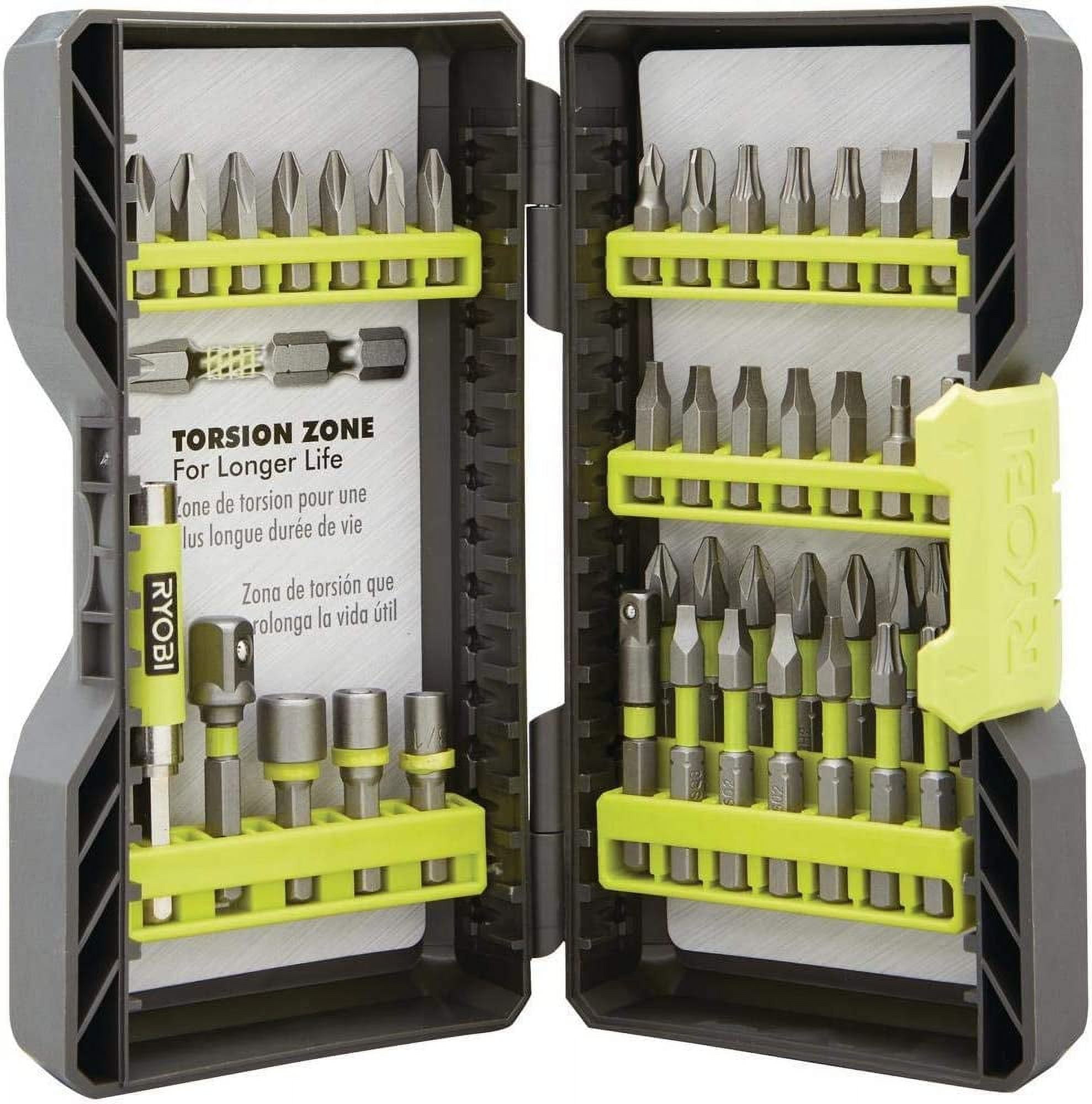 RYOBI Set Driver Drill and Impact Drive Kit 20 Piece Walmart