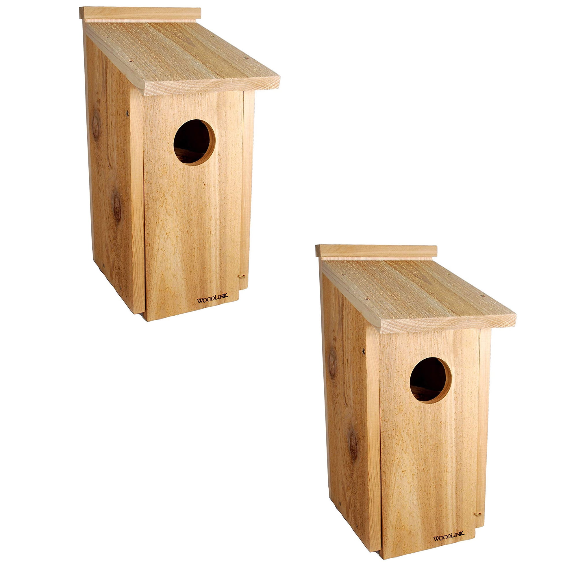 Woodlink Wooden Screech Kestrel Bird House Nesting Box w/Wood Shavings