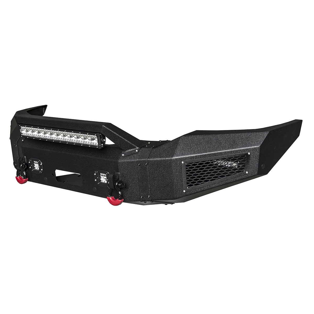 Vijay Front Bumper for 1999-2000-2001-2002-2003-2004 Ford F250/F350 Super Duty with Winch Plate and Aluminum LED Lights