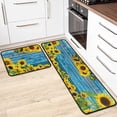 thumbnail image 2 of Sunflower Kitchen Rugs and Mats Set of 2 Pieces Non Skid Washable Non-Slip Backing Anti Fatigue Kitchen Mat Microfiber Kitchen Runner Rugs for Home Kitchen 17"x47.2"+17"x23.6", 2 of 5