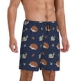 thumbnail image 2 of Kdxio Hedgehog And Snail Print Mens Sleep Shorts Bottoms Soft Comfy Pajama Wear Pants with Drawstring Pockets, 2 of 5