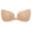 Beige*2, variant on 2Packs 3/4 Cup Self Adhesive Black Nude Bra Strapless Backless Front Closure for Wedding Ball Gowns Swinming Costumes