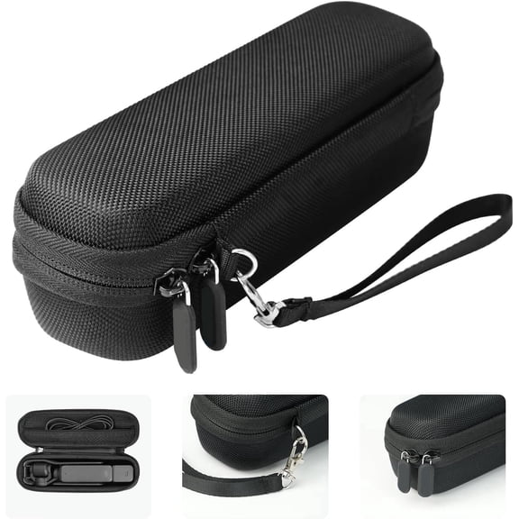 Hard Shell Carrying Case for DJI Osmo Pocket 3, Shockproof Waterproof Storage Bag with Hand Strap for Camera, Cables & SD Cards