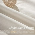 thumbnail image 3 of Linen Blackout Curtains 96 Inch Long, Boho Farmhouse Ivory Birch Viral Drapes Pinch Pleated Curtains with Hooks for Living Room, Neutral 8 FT Back Tab Bedroom Curtains 52" X 96" 2 Panels, 3 of 8
