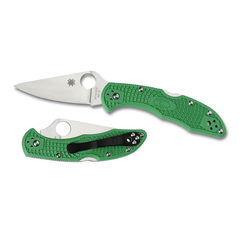 Spyderco Roadie Folding Knife Green FRN Handle N690 Plain Edge SC189GR