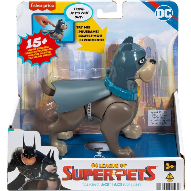 Fisher Price DC League of Super Pets Talking Ace Poseable Figure with Sounds Phrases