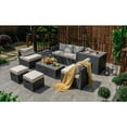 thumbnail image 3 of GVN Backyard Furniture Sets,Outdoor Furniture Sets,8 Pieces Patio Rattan Storage Table Furniture Set-Off White, 3 of 13
