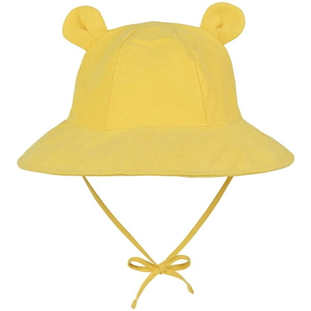 

Zando Baby Girl Sun Hat Sun Protection Baby Boy Sun Hat Cute Sun Hat for Baby Summer Beach Toddler Sun Hat Yellow M