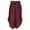 #7-Wine, variant on Pntutb Womens Skirt,Summer Women's Fashion Casual Solid Loose Sashes Mid-Calf Cotton Linen Skirt