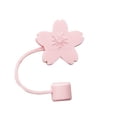 thumbnail image 1 of Cubierta de puntas de pajita, tapones de paja portátiles reutilizables a prueba de polvo de PVC PP de silicona para familias de niños (Sakura [sin pajita]), 1 of 6