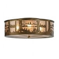 thumbnail image 2 of Meyda Tiffany 148476 Quiet Pond 4 Light 22" Wide Semi-Flush Drum Ceiling Fixture - Copper, 2 of 5