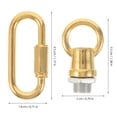 Chain Loop Hook USHOBE Golden Metal Ceiling Hook, Anti-Slip M10 Threaded Loop, 4Set ...