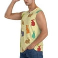 thumbnail image 3 of Lsque Colorful Rabbit Print Men's Cotton Blend Sleeveless Muscle Shirts (S-3XL)- Moisture Wicking, Odor Protection, UPF 30+,Large, 3 of 8