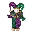 thumbnail image 3 of Manualidades de muñeco payaso delicado de 7 pulgadas que puede sentarse y pararse. Brazos y piernas flexibles. violeta verde, 3 of 9