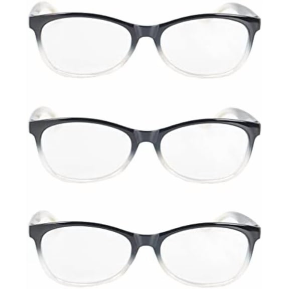 One Power Auto Focus Readers Blue Light Blocking Reading Glasses Vision Focus Auto Adjust Anti Glare Eyeglasses .5-2.5x Strength Pack of 3