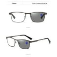thumbnail image 3 of Progressive Photochromic Reading Glasses for Men Blue Light Blocking Multifocal Lens Computer Readers Near Far Vision Magnification 2.0x,Black(Color changing & multifocal), 3 of 10