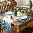 thumbnail image 5 of mubwai Pine Trees Blue Winter Placemats Set of 4, 12x18 Inch Seasonal Holiday Christmas Place Mats for Party Dining Table, 5 of 6