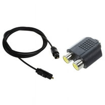 1 Pcs 3 FT 1.1M Metre Digital Fibre Optical Audio DVD Cable & 1 Pcs 3.5mm Female Jack to Dual Female Phono Adapter