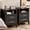 Black*2, variant on Nightstand with Charging Station, 2-Drawer Wooden Bedside Table with Open Shelf, USB Ports & AC Outlet, End Table for Bedroom, Black