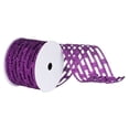 thumbnail image 3 of Vickerman 4" Purple Metallic Rectangle Wired Mesh Ribbon, 3 of 10
