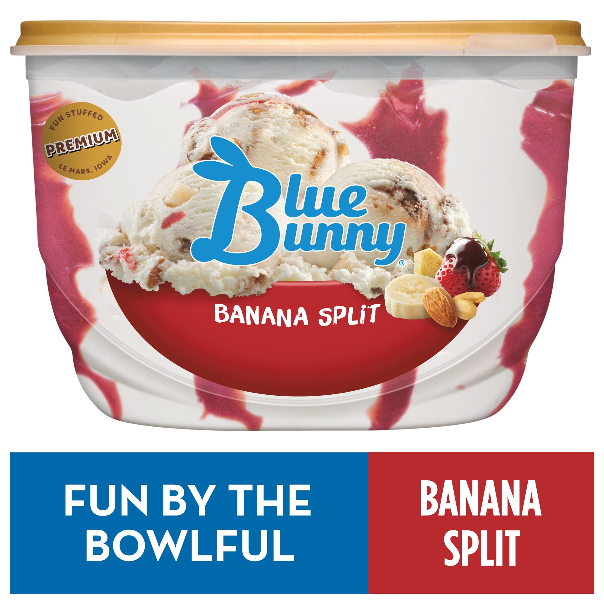 Blue Bunny Banana Split Frozen Dessert, 46 fl oz