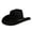 Black, variant on Windproof Western Cap with PU Hat Belt and Wide Brims Design for Enhancing Sun Protections in Outdoor Activity Essential