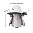 thumbnail image 3 of Nkmbld Solar Fan Hat with Neck Flap, Wide Brim Sun Hat with 2 Removable Usb Solar Charging Fans, Outdoor Hiking Camping Fishing Cap for Men Women, 3 of 8