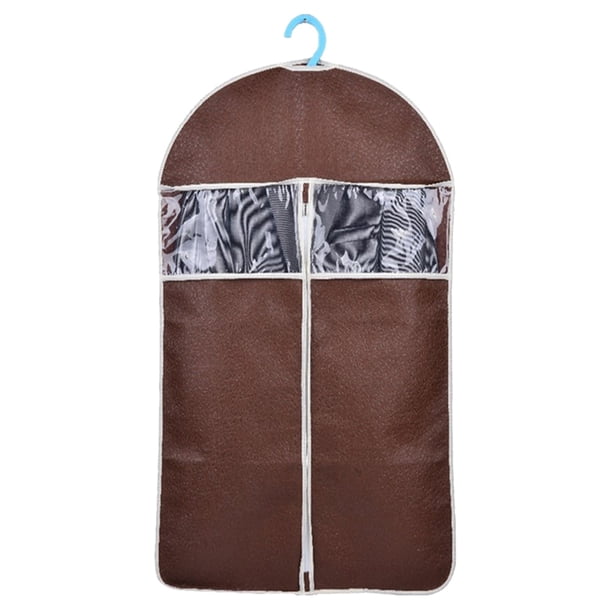 EeaseMX Funda protectora para ropa con relieve de alta gama, a prueba de polvo, organizador de ropa, talla L (café)