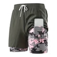 thumbnail image 3 of 2 in 1 Shorts for Womens Compression Liner Gym Running Short Pants 5 Inch Quick Dry Workout Swim Trunks with Pockets, 3 of 4