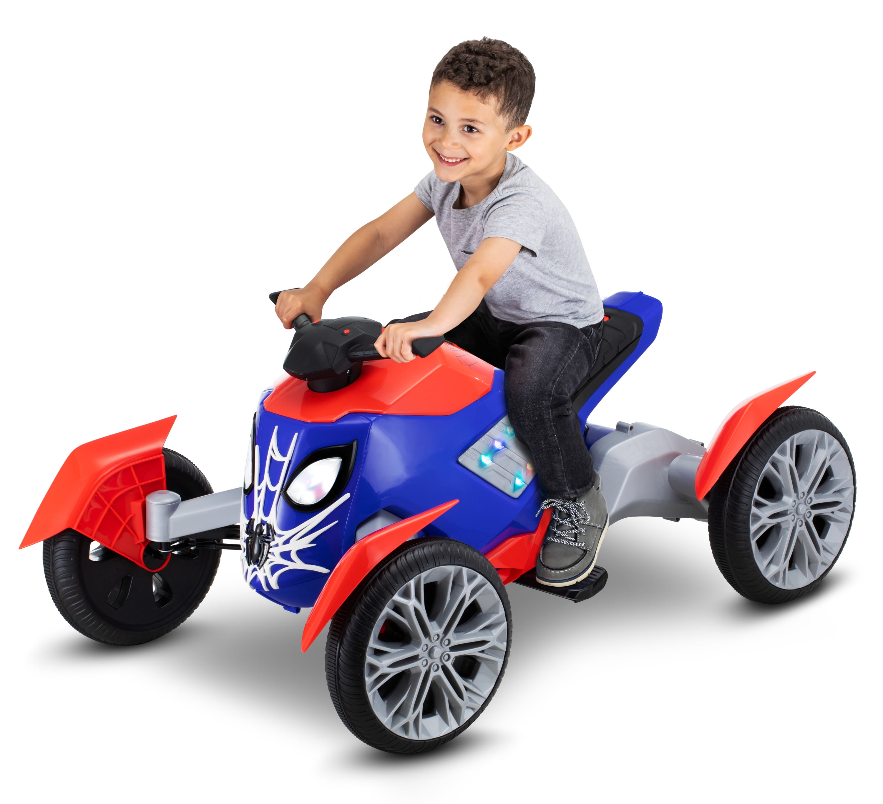 Battery Powered Car For Kids Ride On Toy 6V Trax Spiderman Electric Vehicle 