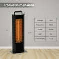 thumbnail image 3 of Gymax 1200W Freestanding Double-Sided Patio Heater Automatic Shut-Off with Handle, 3 of 10