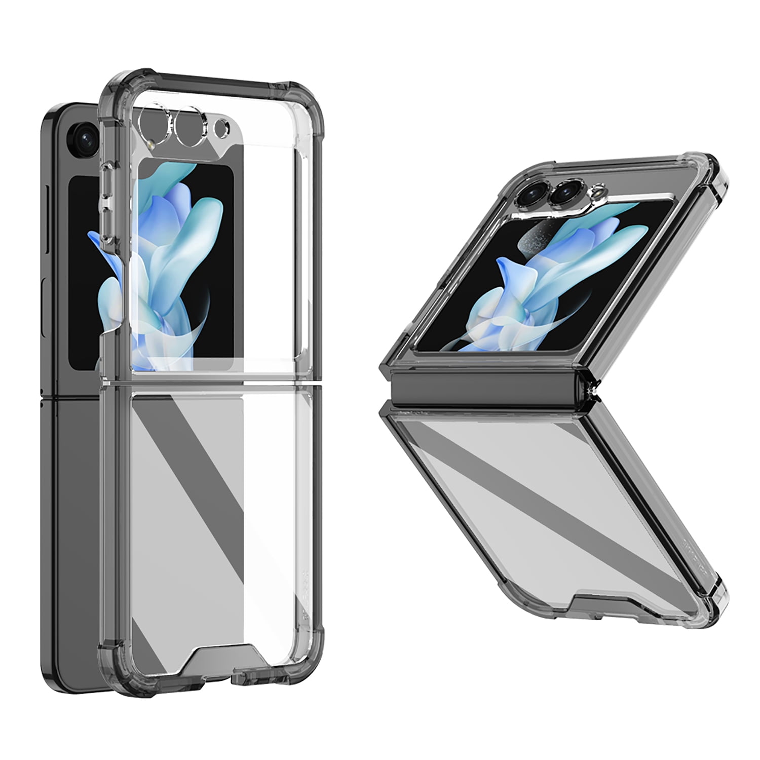Funda for Samsung Galaxy Z Flip 5 Case Clear Transparent Hard Cover for  Samsung Z Flip 3 4 5 Case Ultra Thin PC Protection Capa