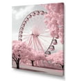 thumbnail image 2 of Designart "Magical Spin Pink Ferris Wheel Fantasy I" Cityscapes Canvas Print, 2 of 5