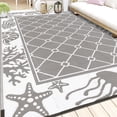 thumbnail image 1 of Alfombra Vaukki reversible gris para patio exterior 180x270 cm, 1 of 9