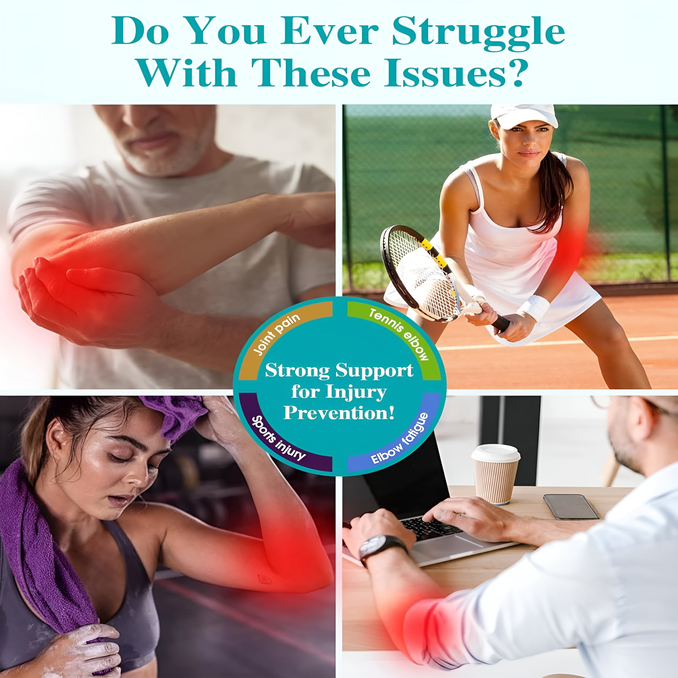 Elbow Brace for Cubital Tunnel, Ulnar Nerve Entrapment Brace, Adjustable Elbow Splint for Sleeping, Tennis Elbow, Tendonitis, Comfortable Stabilizer Support for Men And Women