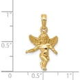 thumbnail image 5 of 14K Yellow Gold 3D Polished Solid Angel Pendant (21 X 14) Made In United States d1512, 5 of 6
