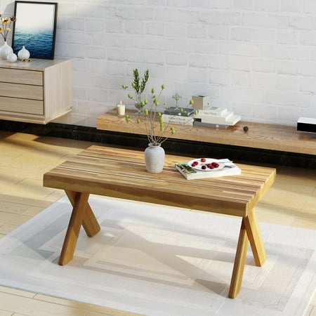 acacia teak noble farmhouse indoor coffee wood table dialog displays option button additional opens zoom