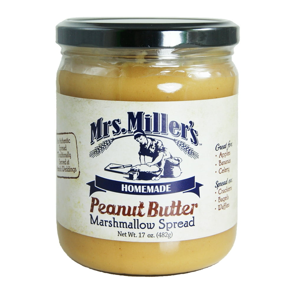 Mrs. Miller's Peanut Butter Marshmallow Spread 17 oz. (2 Jars)