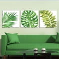 thumbnail image 3 of Wall26-3 Panel Canvas Wall Art- Green Plants -Giclee Painting Wall Bedroom Living House Decoration Home Art - 16"x16"x3 Panels, 3 of 4