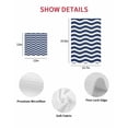 thumbnail image 7 of Navy Blue Moire Kitchen Dish Towels for Drying Dishes Set of 3, Water Ripple Stripe Farmhouse Waffle Weave Microfiber Hand Tea Bathroom Towels Quick Dry & Absorbent Towel 12x12, 7 of 7