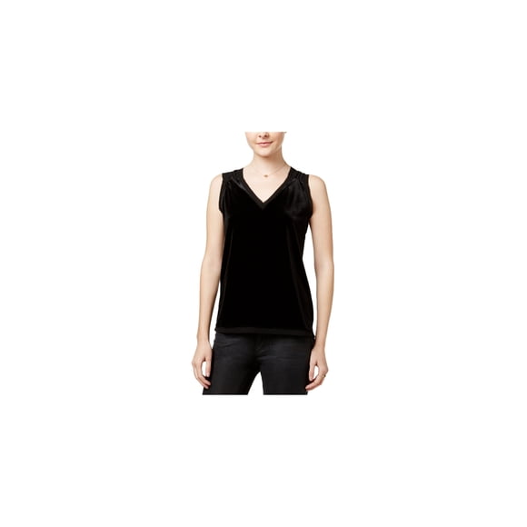 XOXO Womens Velvet Chiffon Knit Blouse, Black, Juniors, Medium