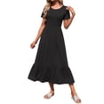 thumbnail image 3 of TARAINYA Summer Dresses for Women Casual Floral Dress Pocketed Flared Hem Midi Beach Sundress, 3 of 8