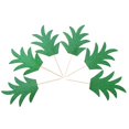 thumbnail image 1 of EeaseCA 36 Pcs Cake Topper Pineapple Leaves Toothpick Flag for Cakes Cheesecakes Cookies Cocktail Decoration (Green), 1 of 5