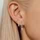 thumbnail image 3 of Gold Pearl Earrings Set for Women, Pearl Hoop Dangle Drop Earrings, Dainty 14K Gold Plated Hypoallergenic Earring Stacks, Jewelry Gifts for Women/MomT, 3 of 4
