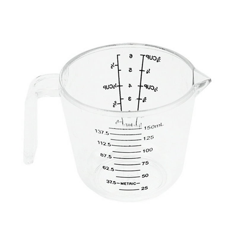 Transparent Liquid Measuring Jug Set - 150ml, 300ml, 600ml, 1000ml - Ergonomic Handle, Food Grade, Large Capacity, High Accuracy - BPA Free - Kitchen