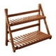thumbnail image 1 of Estante de bambú para plantas, escalera, organizador de escritorio de 2 capas, expositor de macetas Marrón oscuro 50cm, 1 of 9