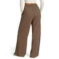 thumbnail image 4 of Women's High Waisted Wide Leg Sweatpants Elastic Drawstring Loose Lounge Trousers Slouchy Palazzo Pants with Pockets, 4 of 6