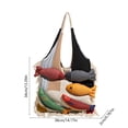 thumbnail image 2 of Meggemo Large Capacity Tote Bag Fringe Trim Design Shoulder Bag for Daily Travel Shopping Storage, 2 of 6
