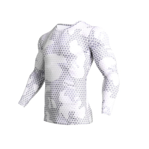 Sonducket Ropa interior térmica Transpirable Amigable con la piel Ropa de compresión Leggings Medias Ropa deportiva Camiseta plegable Chándal de secado Camisetas Blanco SG Sonducket AP013505-03