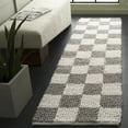 thumbnail image 2 of SAFAVIEH Natura Blazhe Checkered Runner Rug, Gray/Ivory, 2'3" x 8', 2 of 10